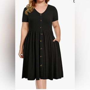 BEDOAR Women's Casual Plus Size Dress V-Neck Knee-Length Party Cocktail dress